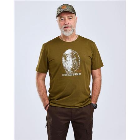 T-SHIRT MIT KURZEN ÄRMELN FÜR HERREN PINEWOOD WILD BOAR - OLIVE