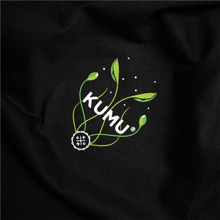 T-SHIRT MIT KURZEN ÄRMELN FÜR MÄNNER KUMU TAILS UP TEE - NOIR
