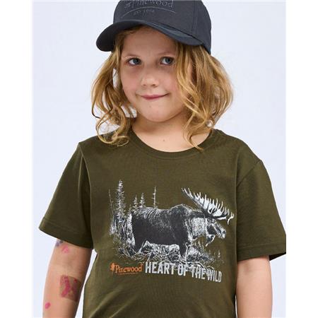 T-SHIRT MIT KURZEN ÄRMELN JUNIOR PINEWOOD MOOSE K - VERT