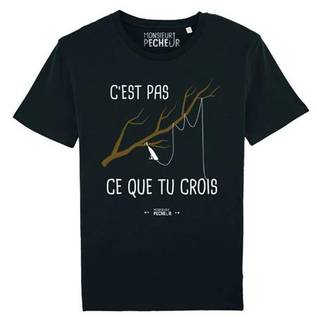 T-Shirt Mit Kurzen Ärmeln Monsieur Pêcheur C'est Pas Ce Que Tu Crois