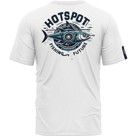 T-SHIRT TIL MÆND, KORTE ÆRMER HOT SPOT DESIGN FUTURE TUNA - HVID
