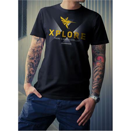 T-Shirt Til Mænd Med Korte Ærmer Humminbird Xplore 2025 - Sort