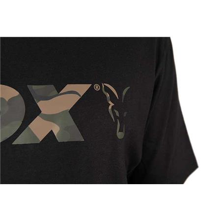 T-SHIRT UOMO MANICHE CORTE FOX BLACK/CAMO LOGO T-SHIRT - NERO
