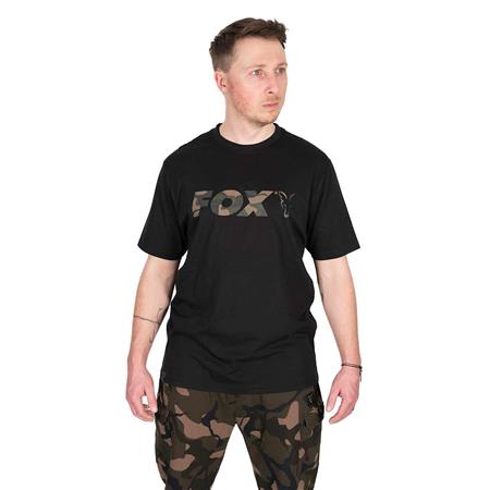 T-Shirt Uomo Maniche Corte Fox Black/Camo Logo T-Shirt - Nero