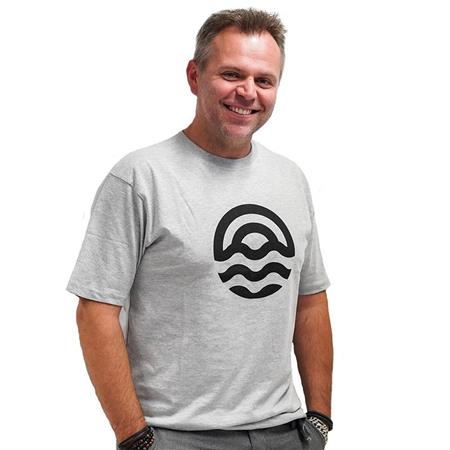 T-Shirt Wędkarski Męski Pecheur.Com - Szary