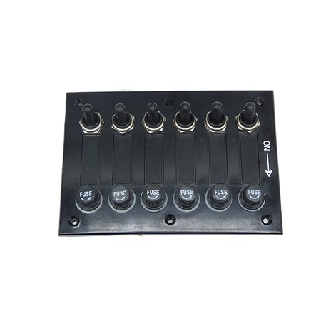 Tableau Euromarine Bakelite Noir - 6 Interrupteurs - Tableau - 6 Interrupteurs