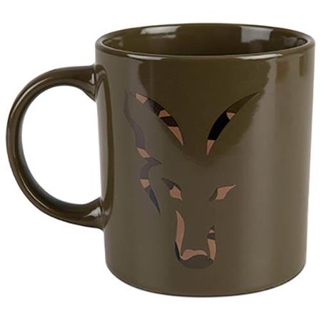 TAZZA FOX GREEN & CAMO HEAD CERAMIC MUG