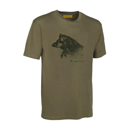Tee Shirt Homme Ligne Verney-Carron Imprime - Sanglier/Kaki