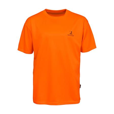 Tee-Shirt Homme Percussion Chasse Fluo - Orange Sanglier