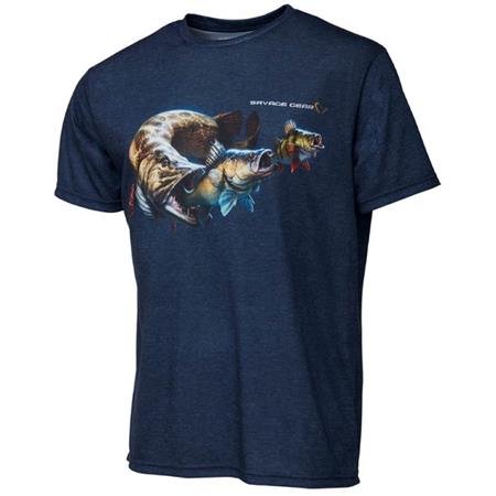 Tee Shirt Korte Mouwen - Blauw Savage Gear Cannibal - Bleu