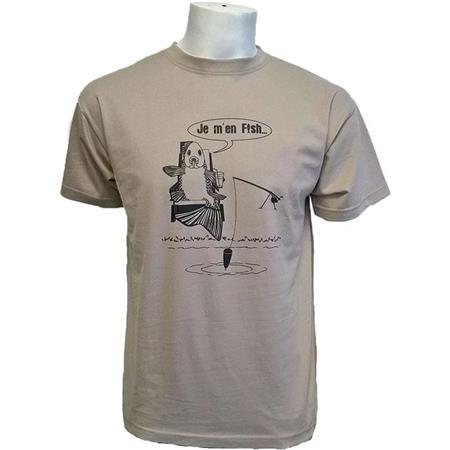 Tee Shirt Korte Mouwen Man Bartavel Je M'en Fish - Beige