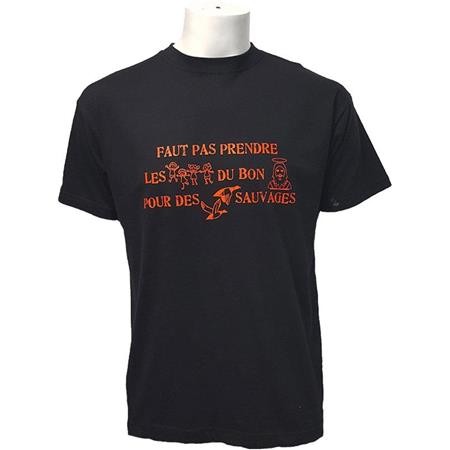 TEE SHIRT KORTE MOUWEN MAN BARTAVEL LES ENFANTS DU BON DIEU - NOIR