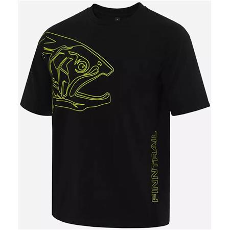 Tee Shirt Korte Mouwen Man Finntrail Big Fish Blackyellow 6711 - Noir