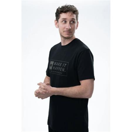 TEE SHIRT KORTE MOUWEN MAN NASH MAKE IT HAPPEN COORDINATES - NOIR