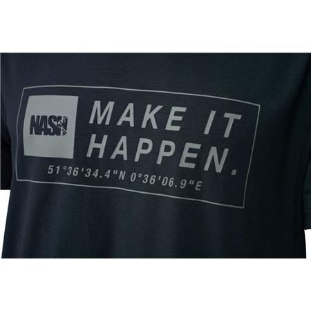 TEE SHIRT KORTE MOUWEN MAN NASH MAKE IT HAPPEN COORDINATES - NOIR