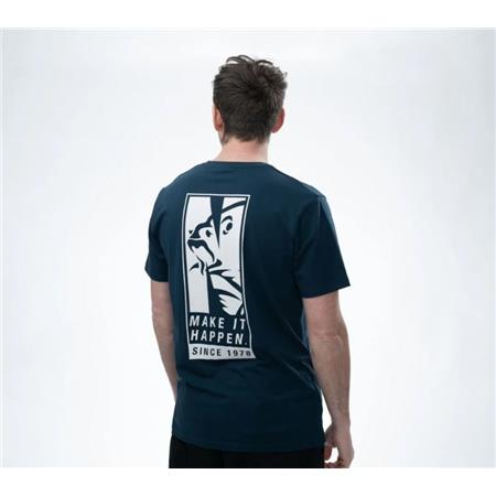 TEE SHIRT KORTE MOUWEN MAN NASH MAKE IT HAPPEN SINCE 1978 - NAVY