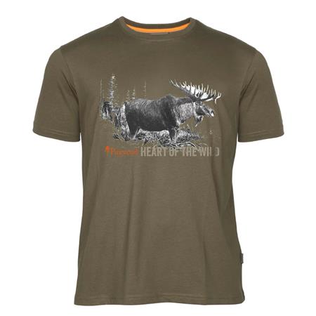 Tee Shirt Korte Mouwen Man Pinewood Moose - Marron