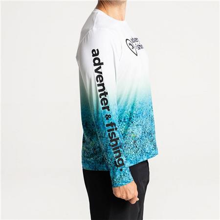 TEE SHIRT ΜΑΚΡΥΜΆΝΙΚΟ ΑΝΔΡΙΚΌ ADVENTER & FISHING BOZED ANTI UV - ΜΠΛΕ