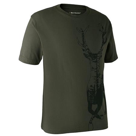 Tee Shirt Manches Courtes Deerhunter With Deer - Kaki