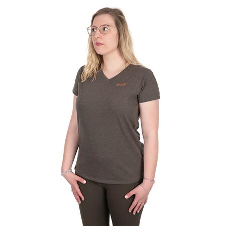 Tee Shirt Manches Courtes Femme Fox Wc V Neck T - Olive