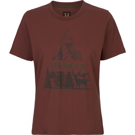 Tee-Shirt Manches Courtes Femme Harkila Nature S/S W - Hot Chocolate