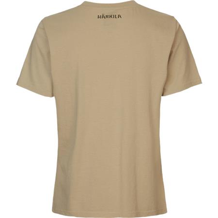 TEE-SHIRT MANCHES COURTES FEMME HARKILA STAG BADGE S/S W - SAND