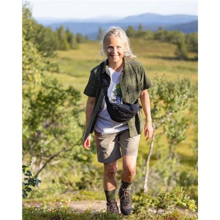 TEE SHIRT MANCHES COURTES FEMME PINEWOOD FINNVEDEN RECYCLED OUTDOOR - BLANC MEL PINE TREE