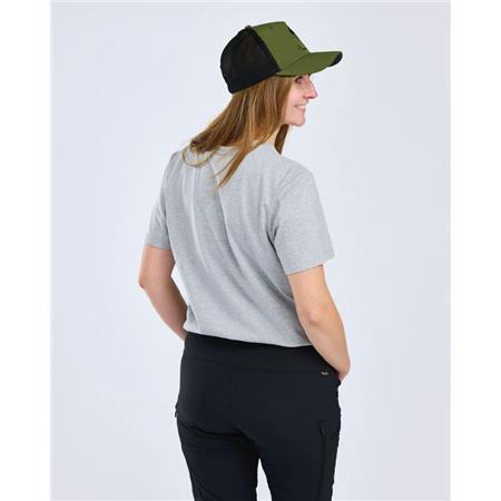 TEE SHIRT MANCHES COURTES FEMME PINEWOOD FINNVEDEN RECYCLED OUTDOOR - GRIS FOREST
