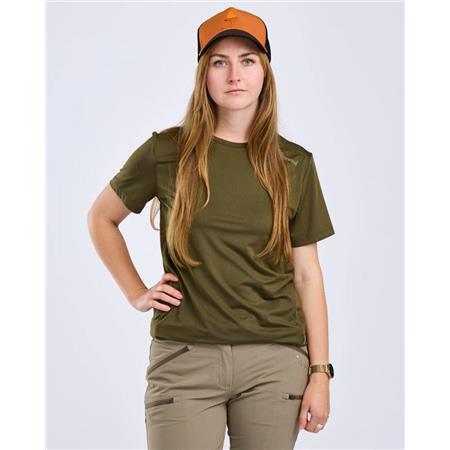TEE SHIRT MANCHES COURTES FEMME PINEWOOD FUNCTION - MOSS GREEN