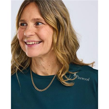 TEE SHIRT MANCHES COURTES FEMME PINEWOOD FUNCTION - TEAL BLUE