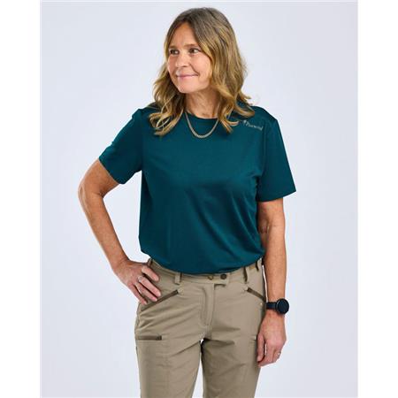 TEE SHIRT MANCHES COURTES FEMME PINEWOOD FUNCTION - TEAL BLUE