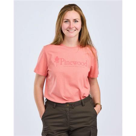 TEE SHIRT MANCHES COURTES FEMME PINEWOOD OUTDOOR LIFE - LANTANA PINK