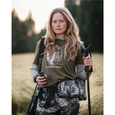 TEE SHIRT MANCHES COURTES FEMME PINEWOOD WILD BOAR - OLIVE
