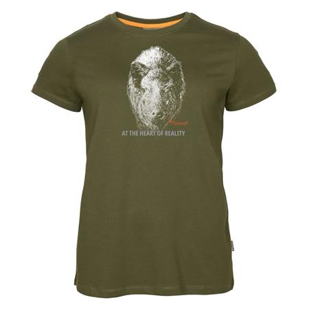 Tee Shirt Manches Courtes Femme Pinewood Wild Boar - Olive