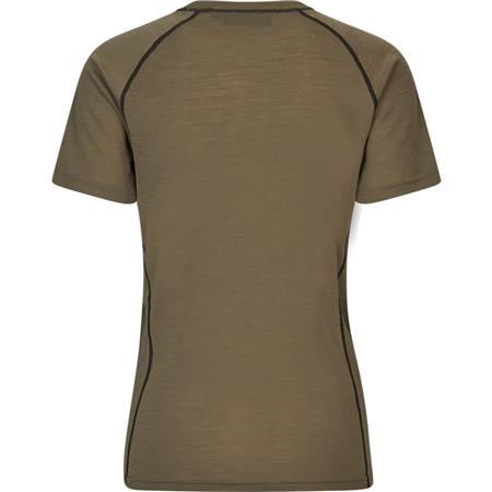 TEE-SHIRT MANCHES COURTES FEMME SEELAND APEX AIA MERINO - COVERT GREEN