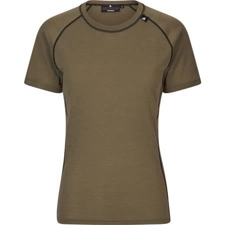 Tee-Shirt Manches Courtes Femme Seeland Apex Aia Merino - Covert Green