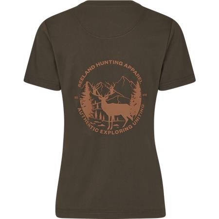 TEE SHIRT MANCHES COURTES FEMME SEELAND HUNTING HERITAGE W - PINE GREEN