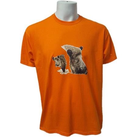 Tee Shirt Manches Courtes Homme Bartavel 2 Sangliers - Orange