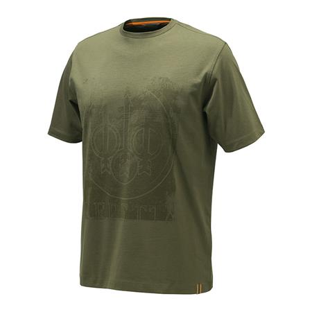 Tee Shirt Manches Courtes Homme Beretta Logo - Olive