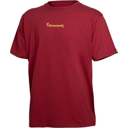 Tee Shirt Manches Courtes Homme Browning Burgundy - Bordeaux