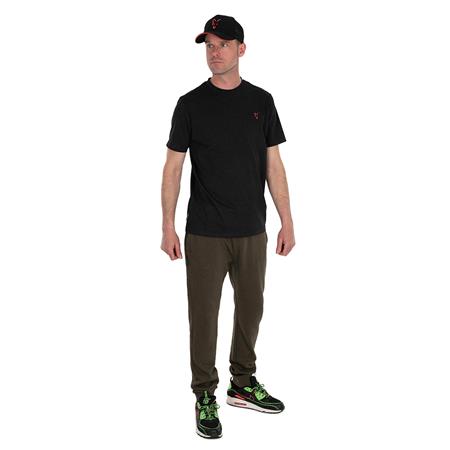 TEE SHIRT MANCHES COURTES HOMME FOX COLLECTION LW JOGGER GREEN & BLACK - NOIR