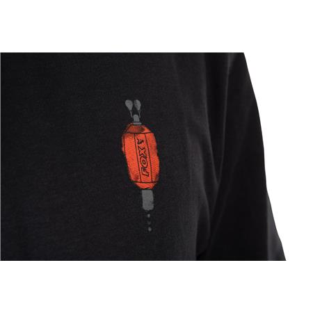 TEE SHIRT MANCHES COURTES HOMME FOX ORANGE INDICATOR T - NOIR