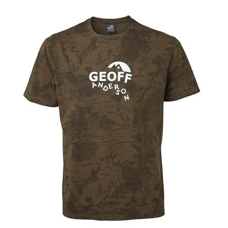 Tee Shirt Manches Courtes Homme Geoff Anderson Organic Tee - Blanc/Kaki