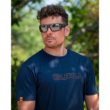 TEE SHIRT MANCHES COURTES HOMME GURU GLITCH TEE - BLEU MARINE