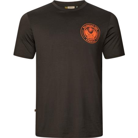 Tee Shirt Manches Courtes Homme Harkila Game S/S - Shadow Brown Wildboar