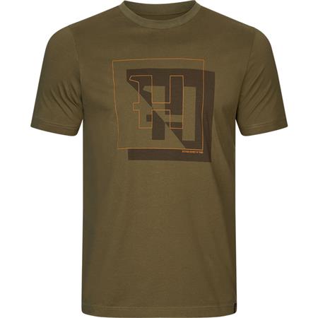 Tee-Shirt Manches Courtes Homme Harkila H-Logo S/S - Dark Olive