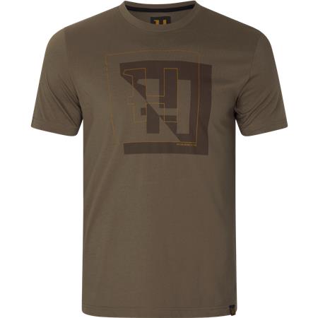 Tee Shirt Manches Courtes Homme Harkila H-Logo S/S - Major Brown