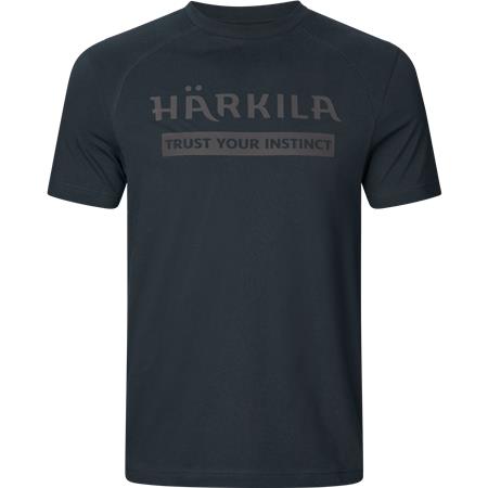 Tee Shirt Manches Courtes Homme Harkila Logo S/S - Dark Navy