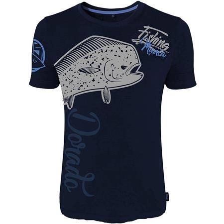 Tee Shirt Manches Courtes Homme Hot Spot Design Fishing Mania Dorado - Bleu Marine