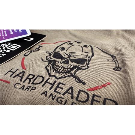 TEE SHIRT MANCHES COURTES HOMME HOT SPOT DESIGN HARDHEADED - BEIGE